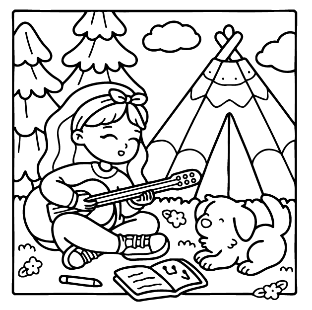Desenho de Girl Spaces para imprimir