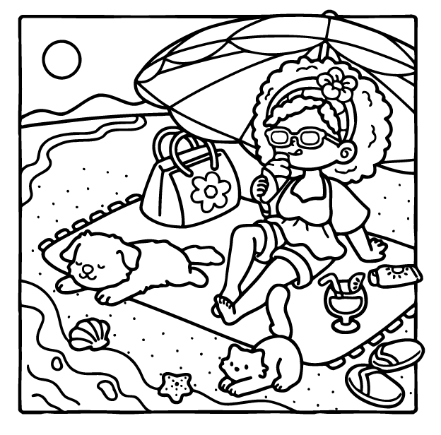 Desenho de Girl Spaces para imprimir