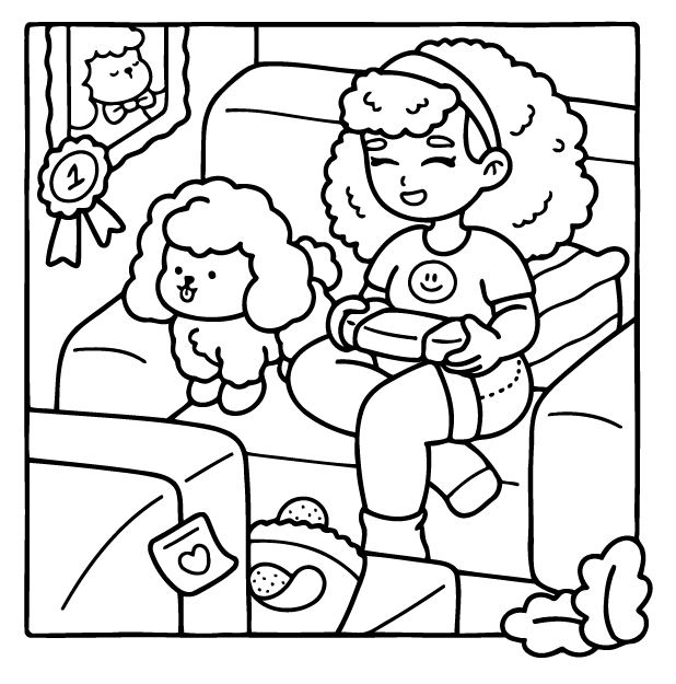Desenho de Girl Spaces para imprimir