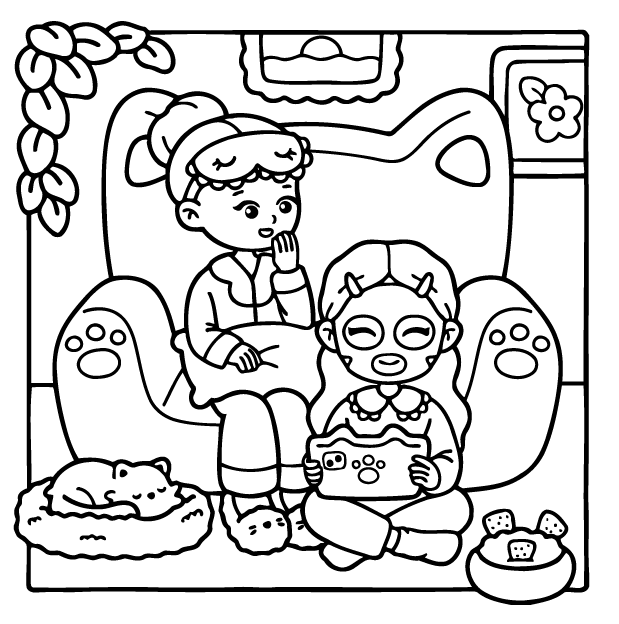 Desenho de Girl Spaces para imprimir