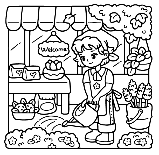 Desenho de Girl Spaces para imprimir