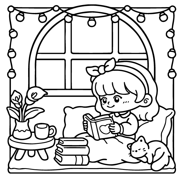 Desenho de Girl Spaces para imprimir