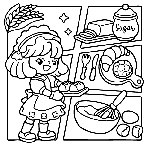Desenho de Girl Spaces para imprimir