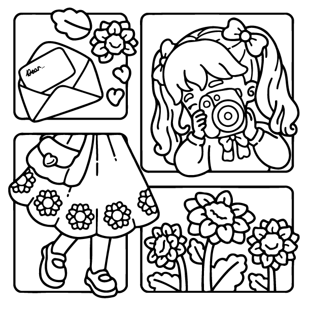 Desenho de Girl Spaces para imprimir