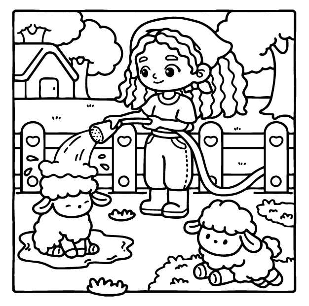 Desenho de Girl Spaces para imprimir