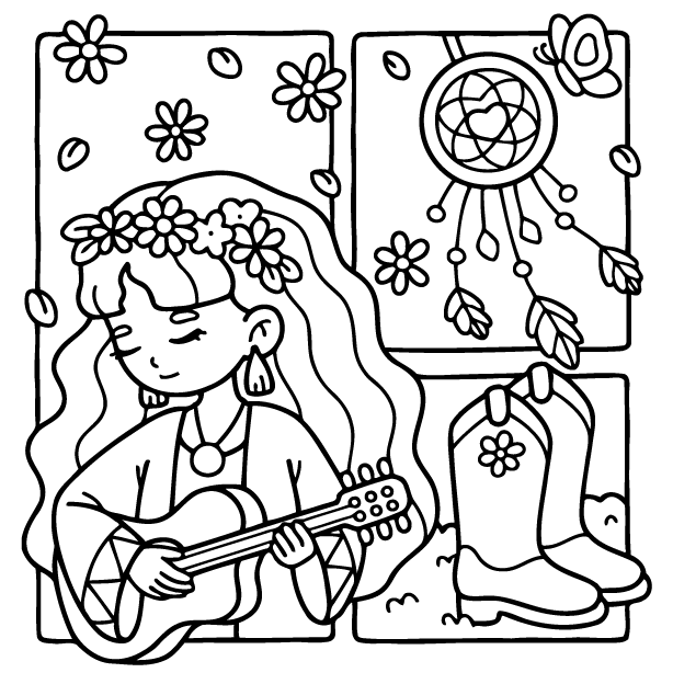 Desenho de Girl Spaces para imprimir