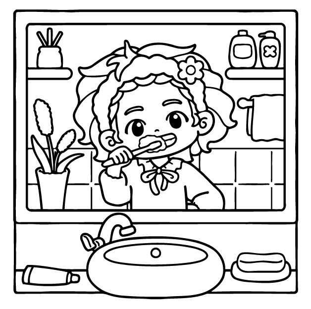 Desenho de Girl Spaces para imprimir