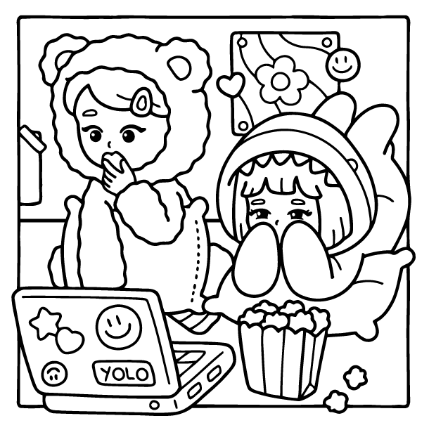 Desenho de Girl Spaces para imprimir