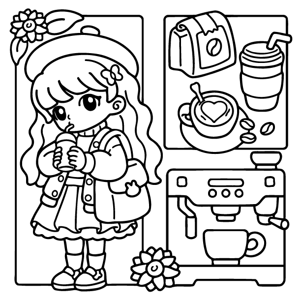 Desenho de Girl Spaces para imprimir