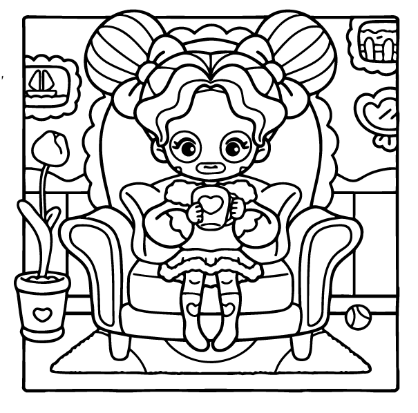 Desenho de Girl Spaces para imprimir