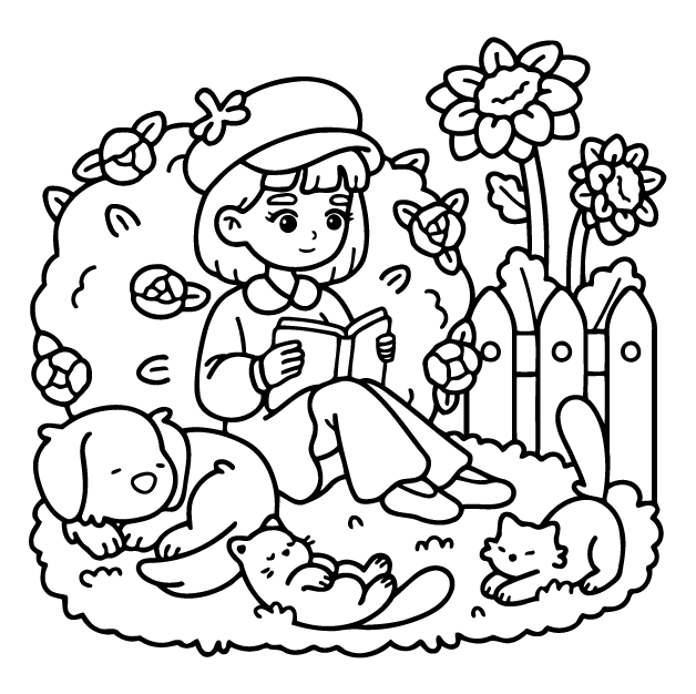 Desenho de Girl Spaces para imprimir