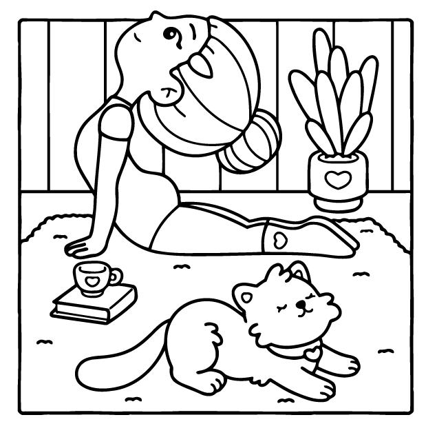Desenho de Girl Spaces para imprimir