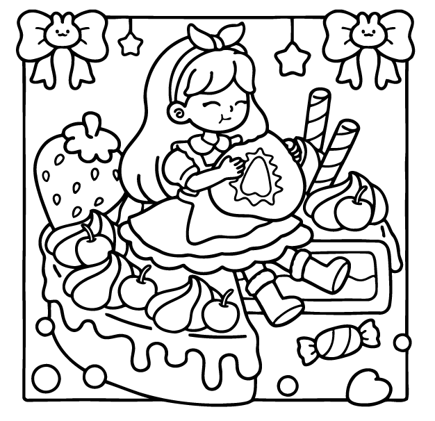 Desenho de Girl Spaces para imprimir