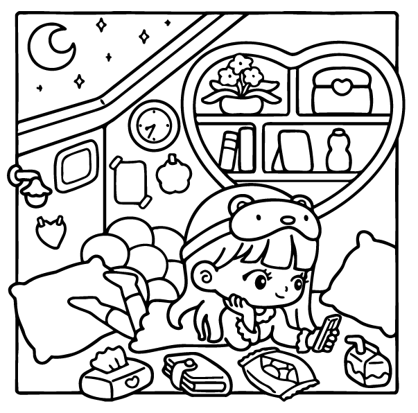 Desenho de Girl Spaces para imprimir