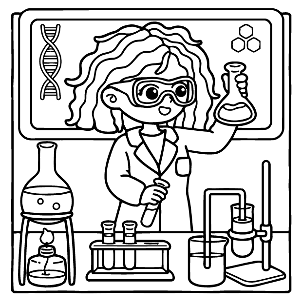 Desenho de Girl Spaces para imprimir