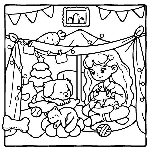 Desenho de Girl Spaces para imprimir