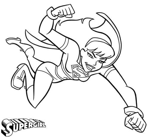 Desenho de Supergirl (Super-Moça) para imprimir