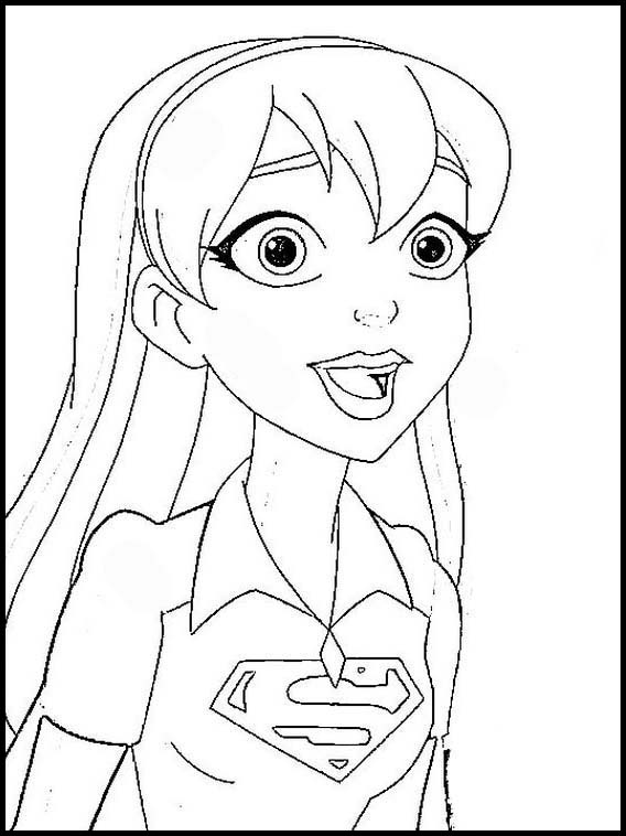 Desenho de Supergirl (Super-Moça) para imprimir