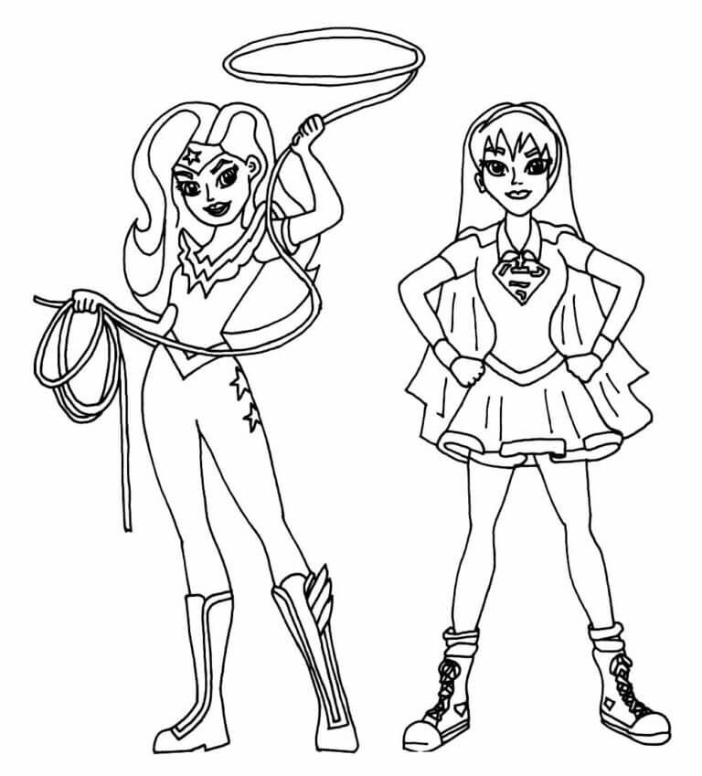 Desenho de Supergirl (Super-Moça) para imprimir