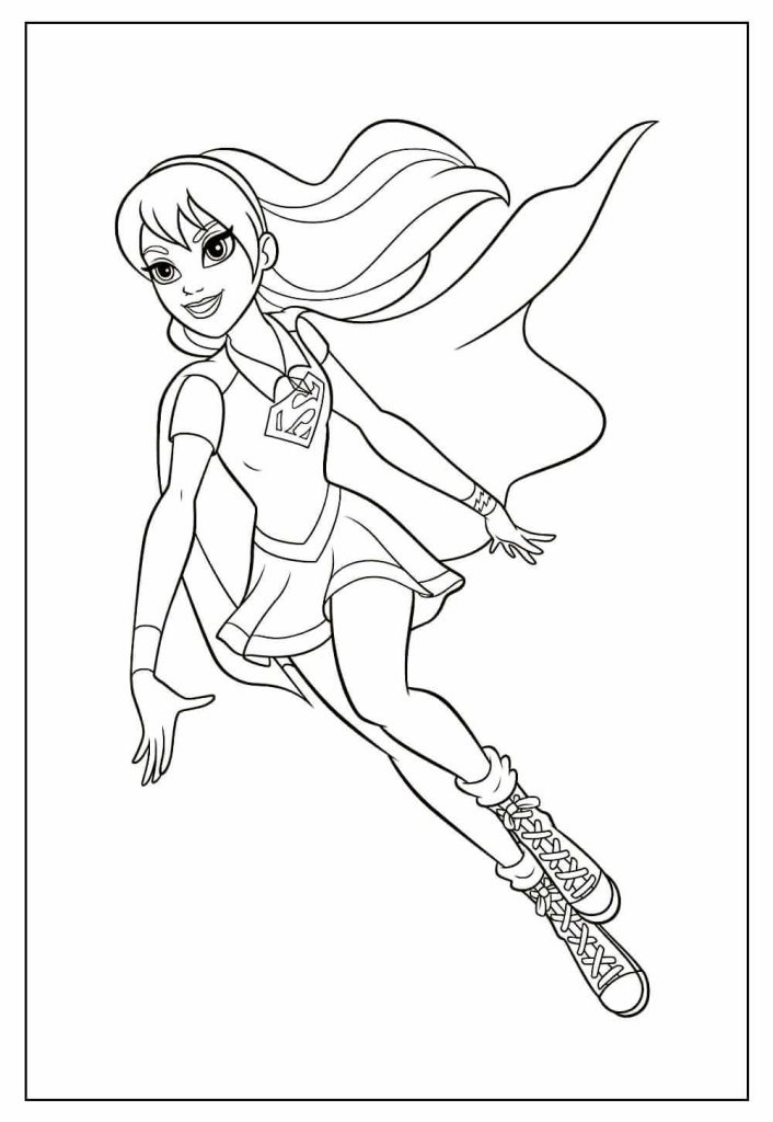 Desenho de Supergirl (Super-Moça) para imprimir