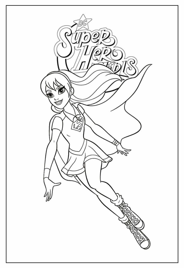 Desenho de Supergirl (Super-Moça) para imprimir