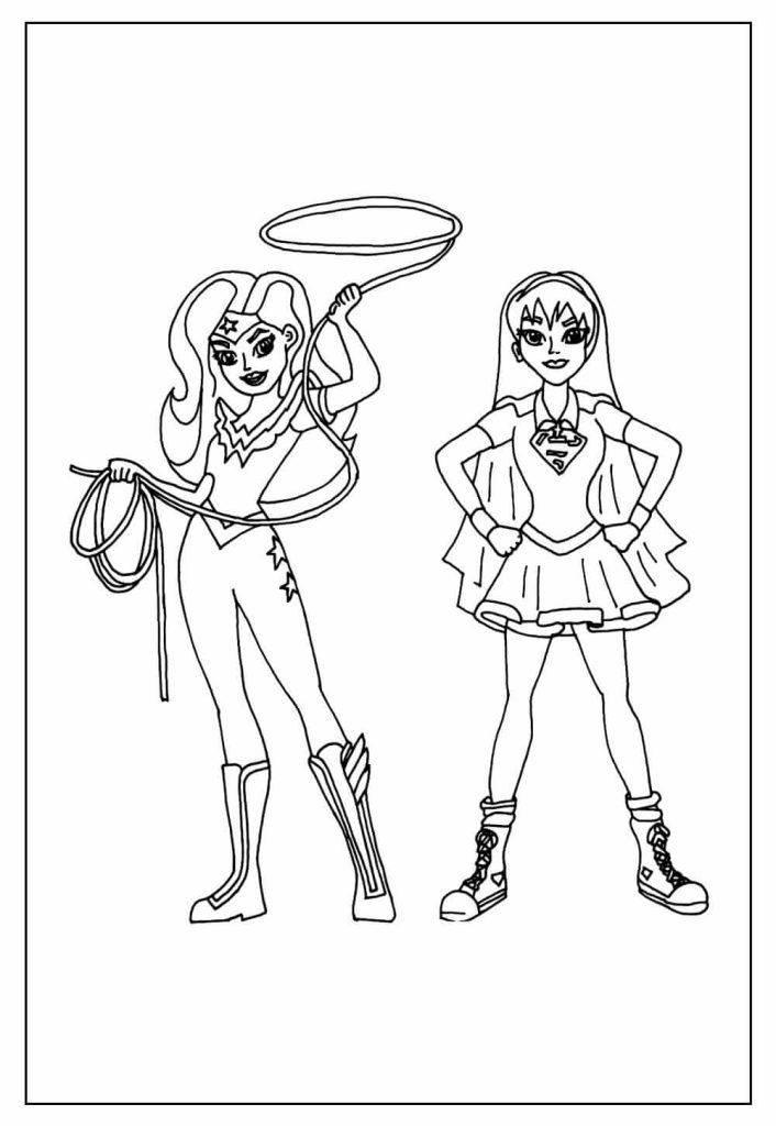 Desenho de Supergirl (Super-Moça) para imprimir