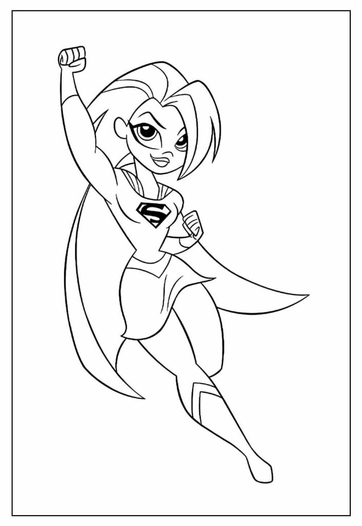 Desenho de Supergirl (Super-Moça) para imprimir