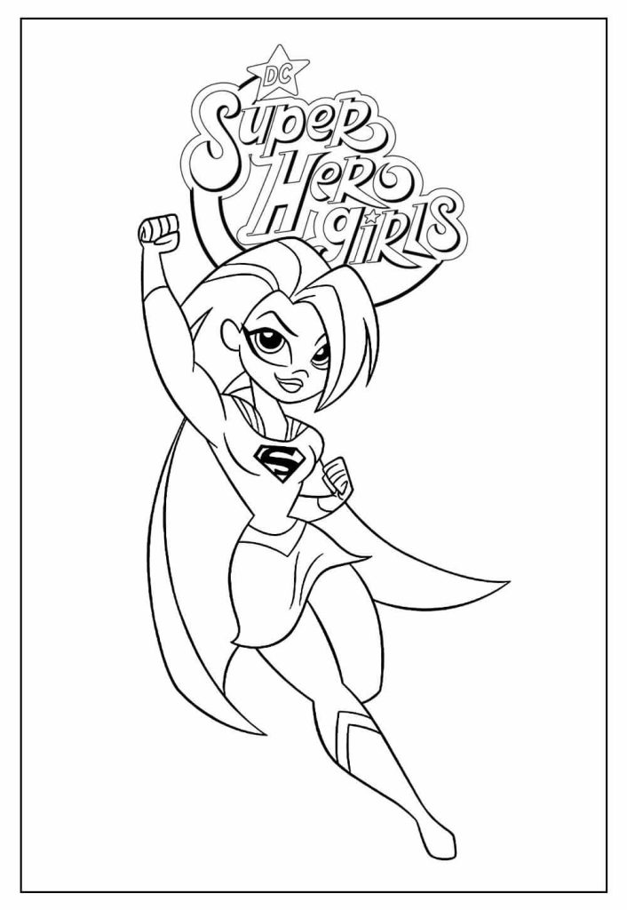 Desenho de Supergirl (Super-Moça) para imprimir