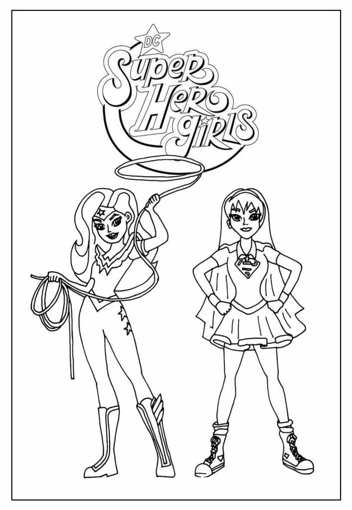 Desenho de Supergirl (Super-Moça) para imprimir