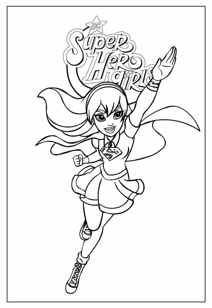 Desenho de Supergirl (Super-Moça) para imprimir