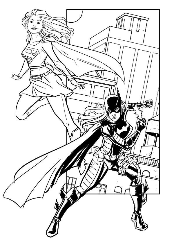 Desenho de Supergirl (Super-Moça) para imprimir