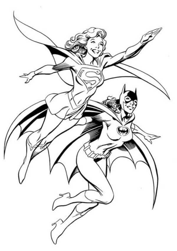 Desenho de Supergirl (Super-Moça) para imprimir