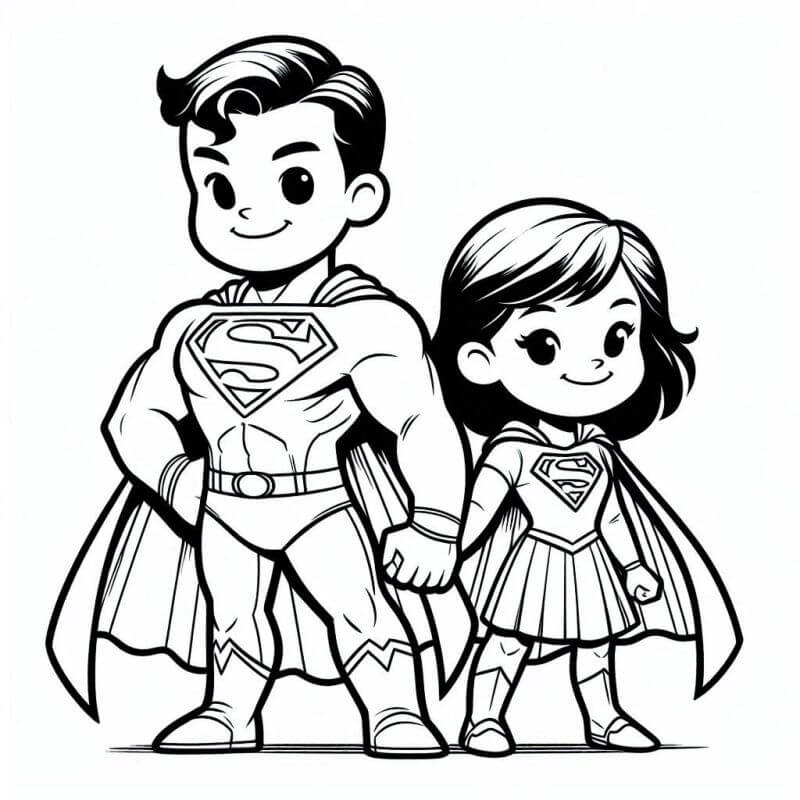 Desenho de Supergirl (Super-Moça) para imprimir