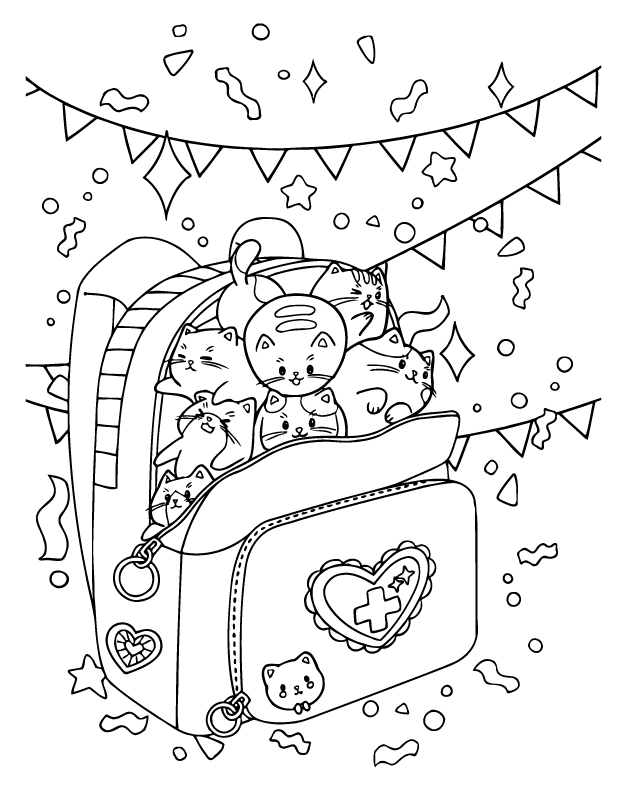 Desenho de Tiny Cats para imprimir