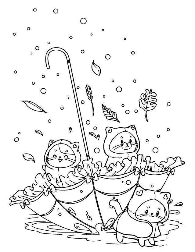 Desenho de Tiny Cats para imprimir