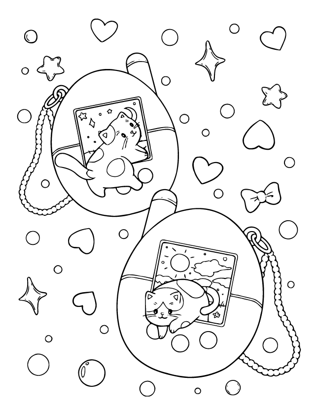Desenho de Tiny Cats para imprimir