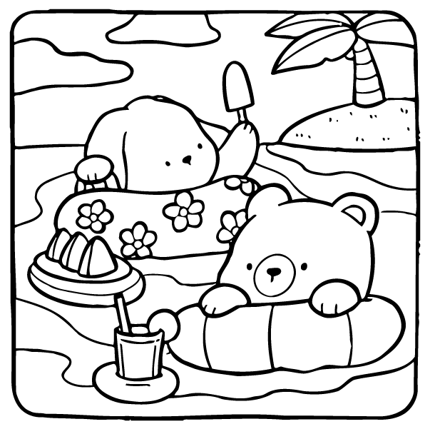 Desenho de Adorable Friends para imprimir