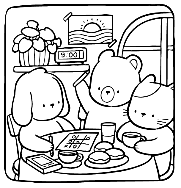 Desenho de Adorable Friends para imprimir