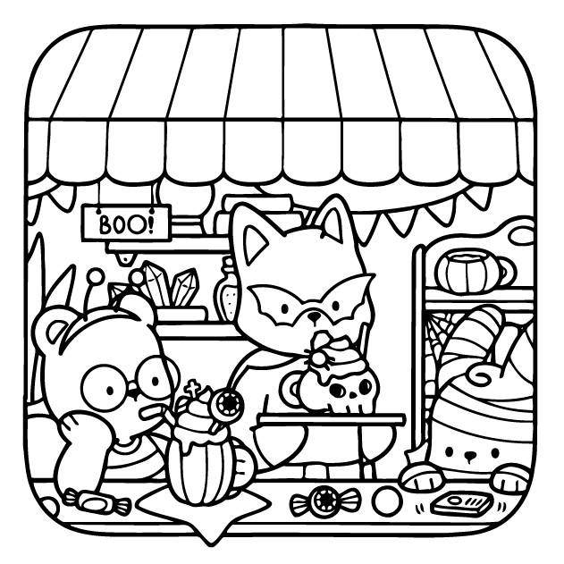 Desenho de Creepy Friends para imprimir