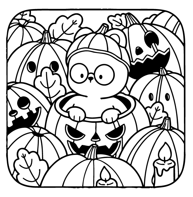 Desenho de Creepy Friends para imprimir