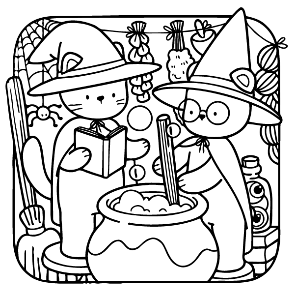 Desenho de Creepy Friends para imprimir