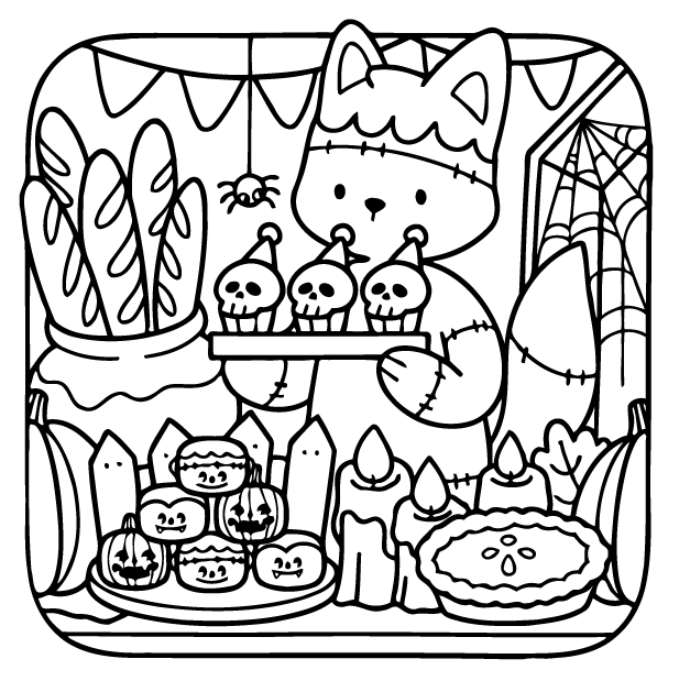 Desenho de Creepy Friends para imprimir