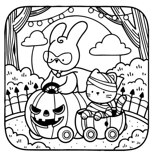 Desenho de Creepy Friends para imprimir