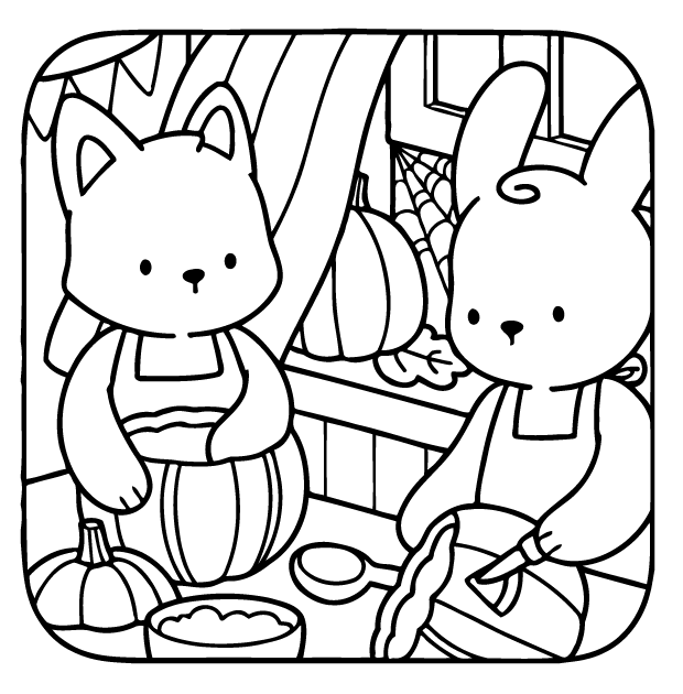 Desenho de Creepy Friends para imprimir