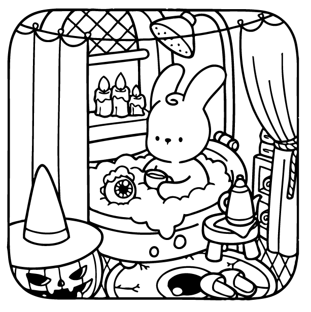 Desenho de Creepy Friends para imprimir