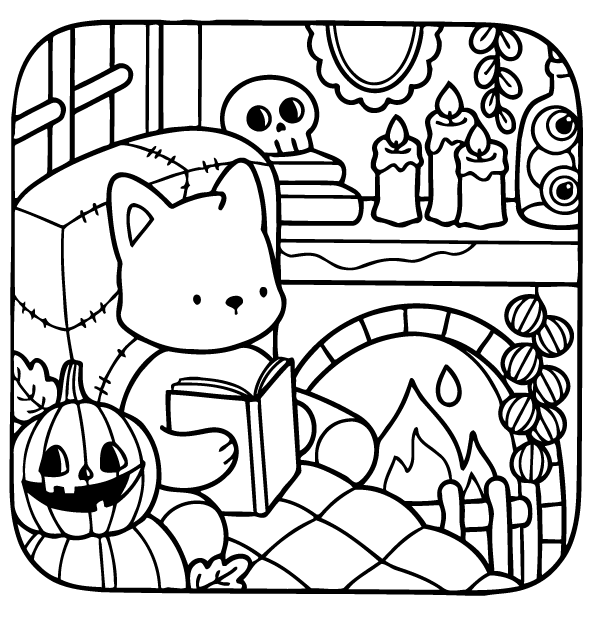 Desenho de Creepy Friends para imprimir