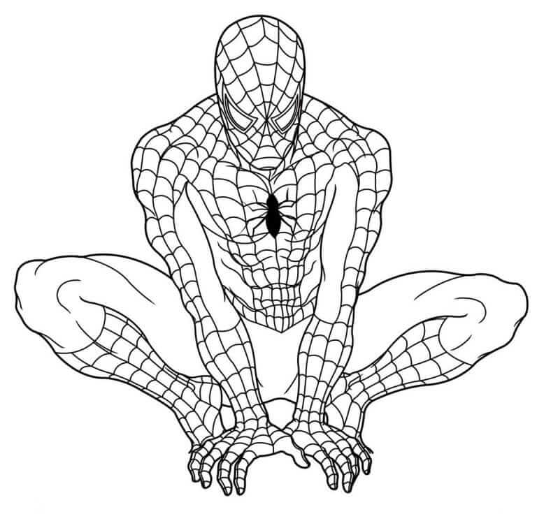 Desenho de Homem-Aranha (Spider-Man) para imprimir