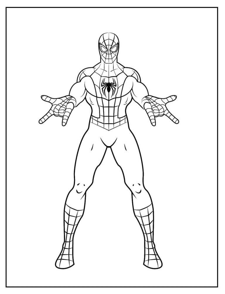 Desenho de Homem-Aranha (Spider-Man) para imprimir