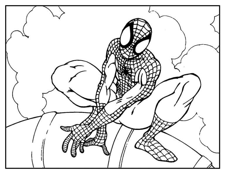 Desenho de Homem-Aranha (Spider-Man) para imprimir