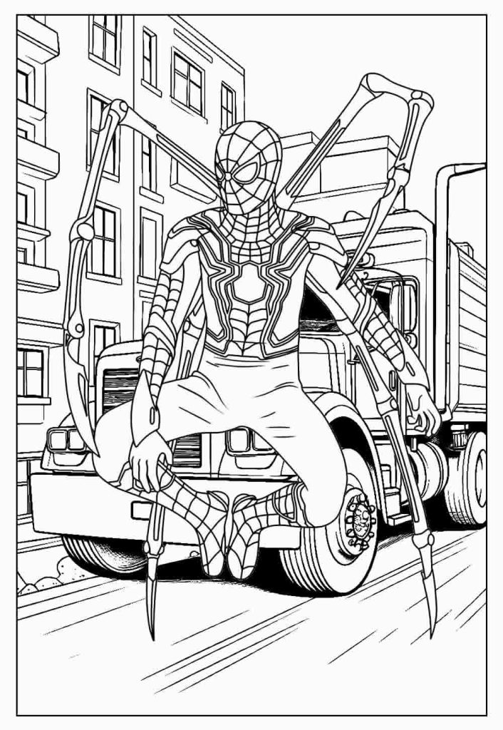 Desenho de Homem-Aranha (Spider-Man) para imprimir